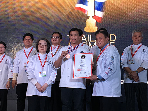 2016年5月　THAIFEX-World of Food Asia 2016（タイ王国・バンコク）  団体戦　銀メダル、個人戦　銅メダル　銅メダル